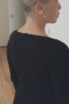 BASERANGE ribbed cotton long-sleeved top T-shirt TTPAL series collection France BAS-TTPAL-RB-000 BLACK-HEI